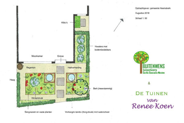 Buitenwens-Tuinontwerp-Heemskerk-Metamorfose-Versteende-Voortuin-Tekening